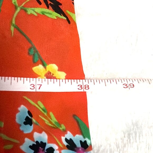 Floral Sleeveless Dress Size 14 Orange Multicolor Easter spring summer - Picture 5 of 5